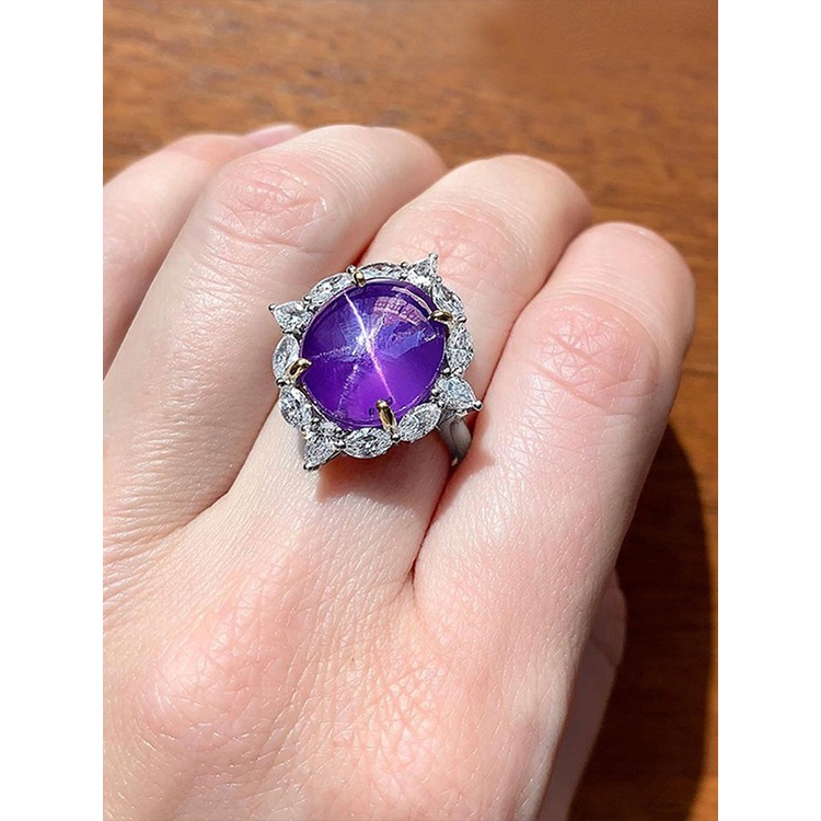 Fancy Nhẫn Cưới Mỏng Đính Đá Zircon Màu Cầu Vồng Lửa Trắng Vàng Tím Xanh Dương Cho Nữ