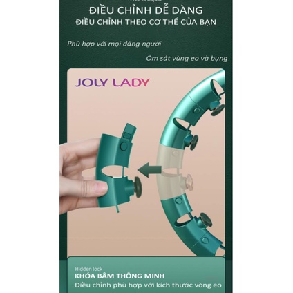 Vòng lắc Hulahop giảm mỡ eo hiệu quả, vòng lắc thông minh massage bụng Joly Lady
