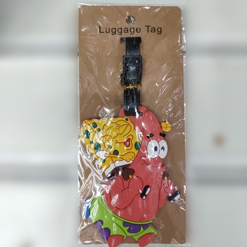 Thẻ  hành lý vali tag  hành lý Thẻ vali đánh dấu  du lịch Phim hoạt hình bé đầu lớn hình dạngPVC mềm