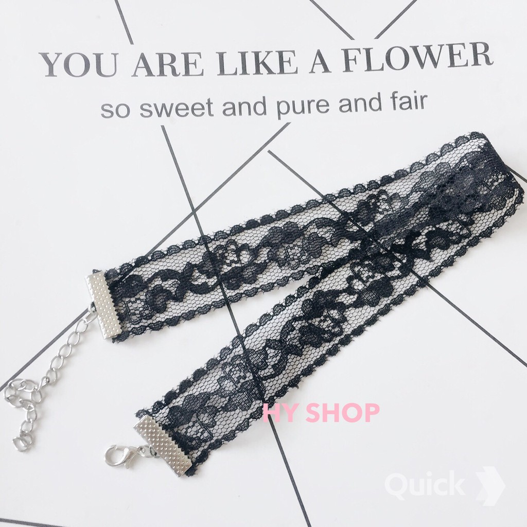 vòng cổ choker ren hoa xinh xắn