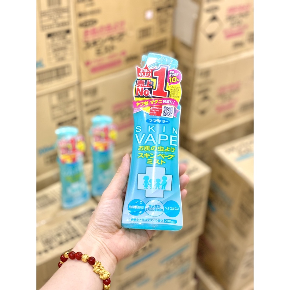 Xịt muỗi Skin vape Nhật Bản  chống muỗi và côn trùng mùi hương nhẹ nhàng chai 200ml