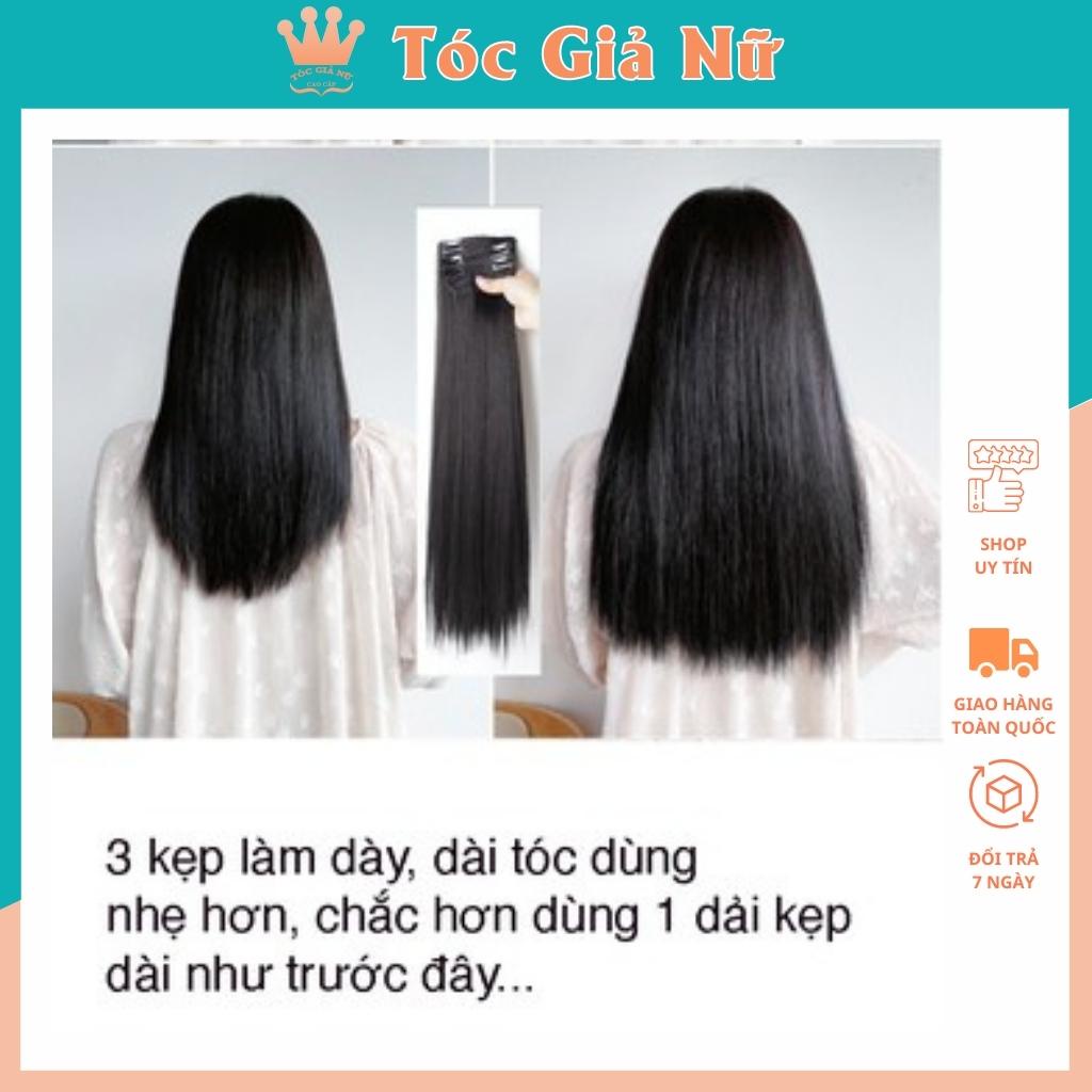 Tóc giả kẹp ❤️ FREESHIP❤️ sét 3 phím kẹp thẳng