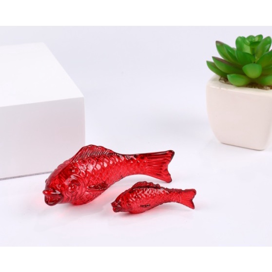 Mô hình cá bơi lội bằng pha lê trang trí độc đáo