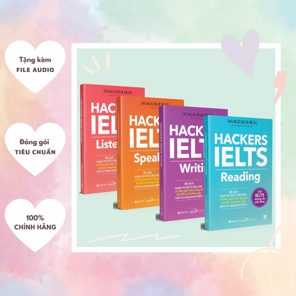 Sách Combo Hackers IELTS (4 cuốn)
