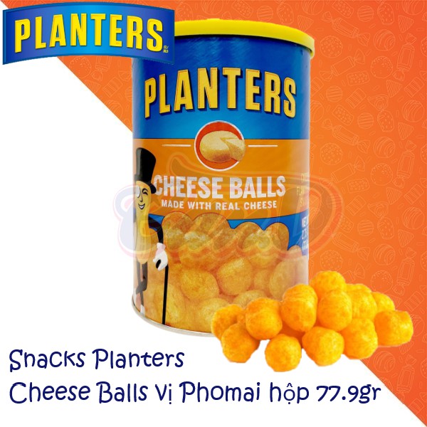 Snacks Planters Cheese Balls vị Phomai hộp 77.9gr