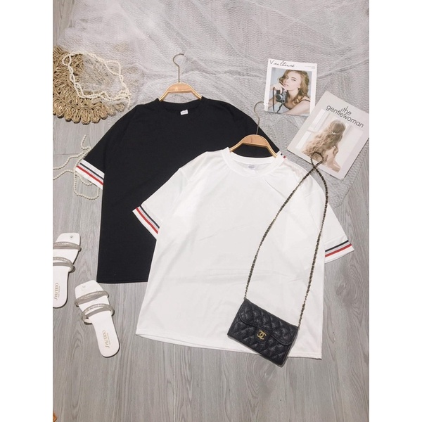 Áo phông thụng phối tay ba sọc TC11