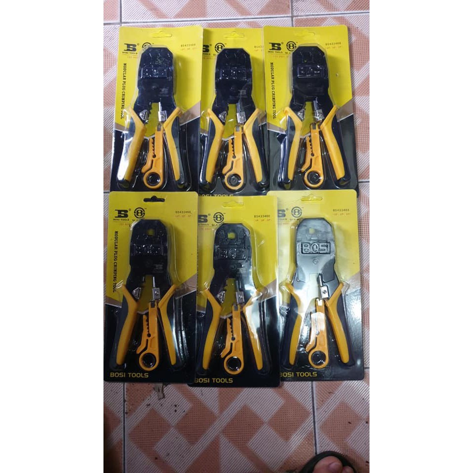[Loại 1] Kìm Bấm mạng Bosi BS433468 Đa Năng 4P 6P 8P Chất Lượng Cao