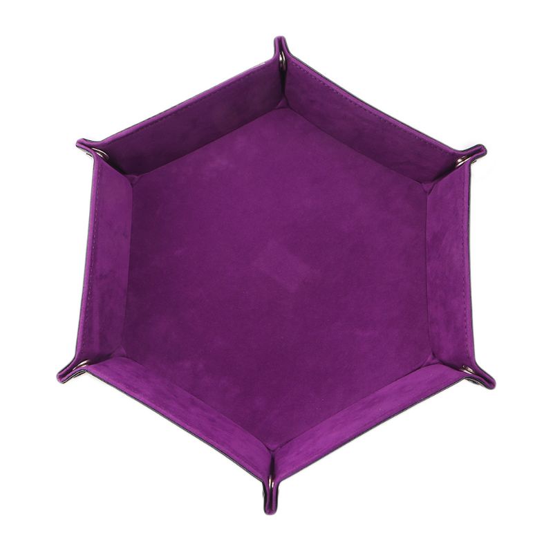 Khay Da PU Hình Lục Giác / Vuông Đựng Tiền Xu Có Thể Gấp Gọn Tiện Dụng