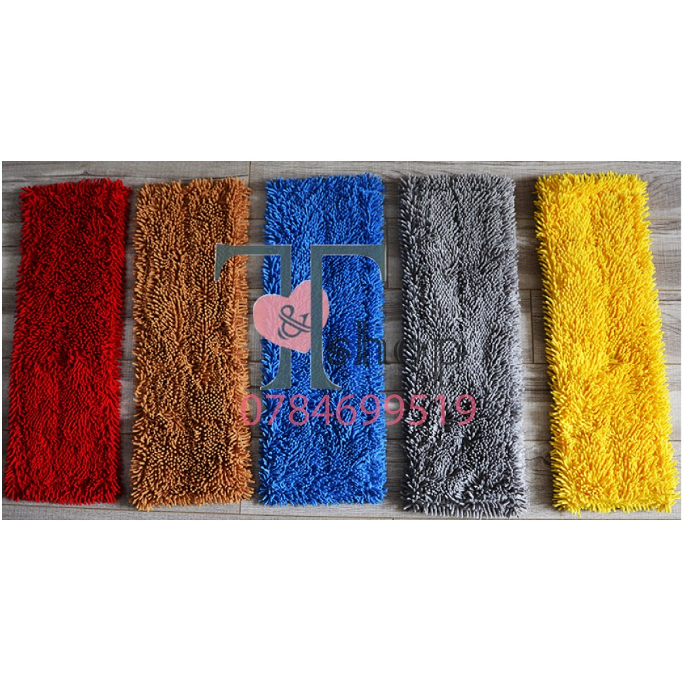 Tấm Lau Nhà Thay Thế San Hô 45cm Kiểu Cài Homeinno Vải Microfiber Nhiều Màu (KHÔNG CÂY LAU)