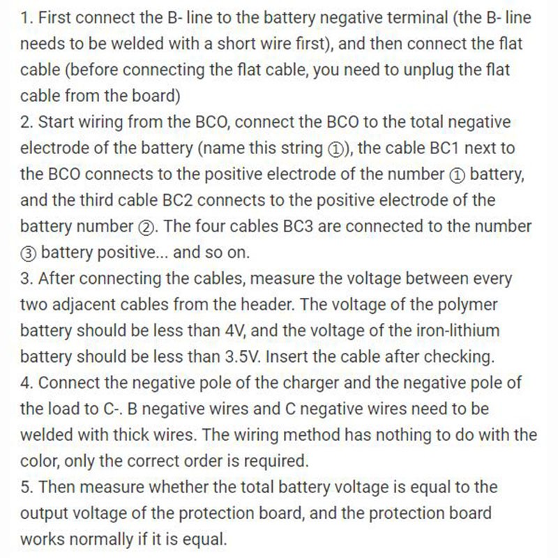 Bảng Mạch Bảo Vệ Pin Lithium 20s 72v 30a 40a Lifepo4