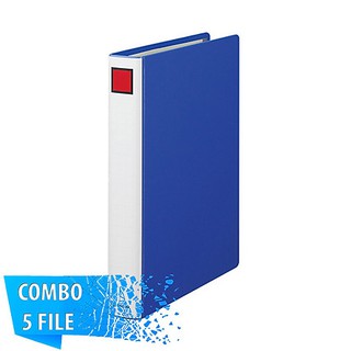 COMBO 5 FILE Bìa đựng tài liệu cỡ A4S - 3cm KING JIM 1473GSV - Bìa hồ sơ, bìa còng ống cao cấp
