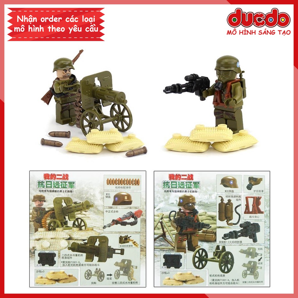 [Đóng túi] Combo đội quân Đài Loan thế chiến 2 - Đồ chơi Lắp ghép Xếp hình Mini Minifigures lính Army WW2 D71001 Mô hình