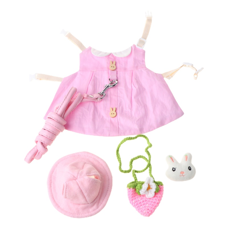 Áo mặc kèm dây dắt thú cưng đi dạo thoải mái tiện dụng cho thỏ/ chuột hamster