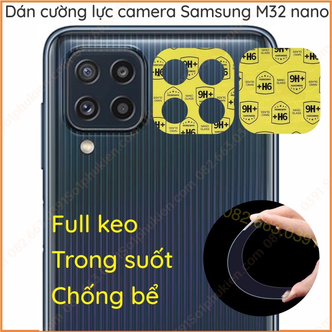 Dán cường lực camera Samsung m32 nano chống trầy xước cam