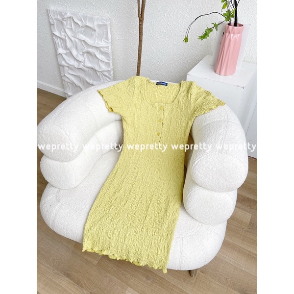 Váy suông body tôn dáng màu xanh bơ chất liệu thun xốp mềm mịn mặc đi biển Wepretty clothes | BigBuy360 - bigbuy360.vn