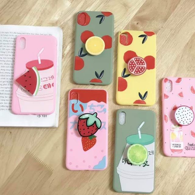 Combo 10 ốp trái cây kèm pop
