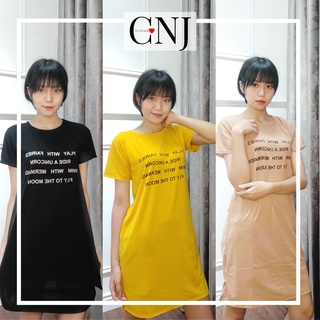 [ SALE GIÁ GỐC ] Đầm Suông CHE BỤNG In chữ Dài qua gối chất Cotton nhẹ mát Nhiều màu 🌸 Váy xuông nữ