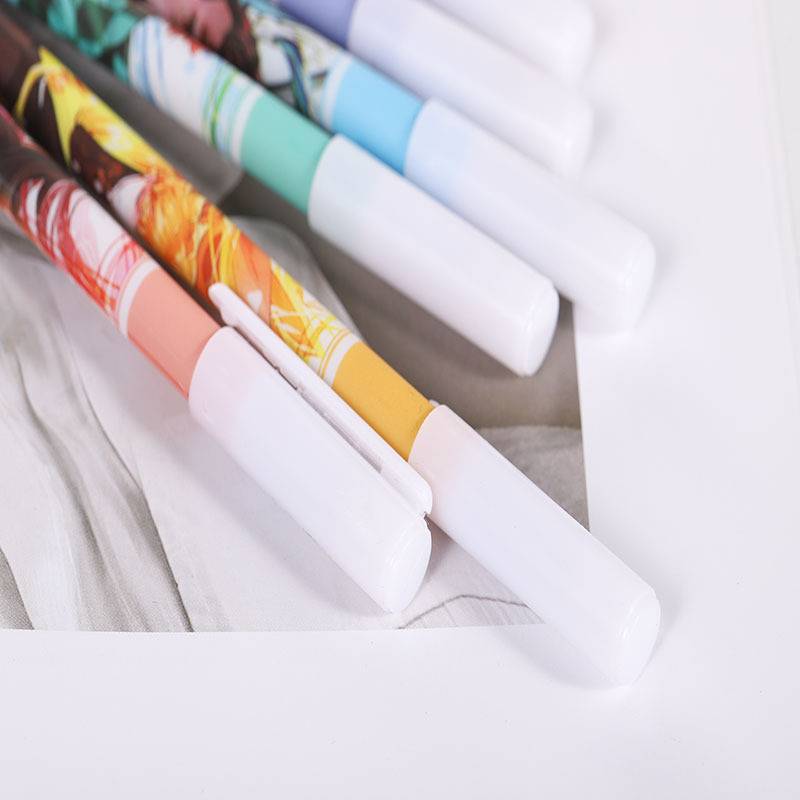 Bộ 6 bút mực gel màu xanh dương ngòi 0.5mm hình Demon Slayer Kimetsu No Yaiba Kamado Tanjirou Nezuko Rengoku Kyoujurou