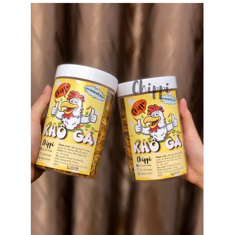 Khô gà lá chanh Chippi loại ngon, hũ 250g - Ăn vặt Chippi | BigBuy360 - bigbuy360.vn