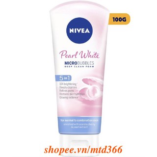 Sữa Rửa Mặt Nữ 100g Nivea Prarl White Sáng Mịn Ngọc Trai.