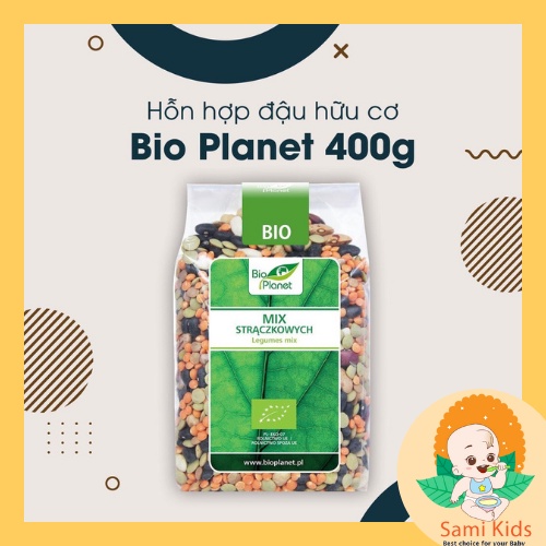 Hỗn hợp đậu hữu cơ Bio Planet cho bé ăn dặm, hạt nấu cháo, sữa hạt, đậu hũ non, bữa phụ SAMI KIDS