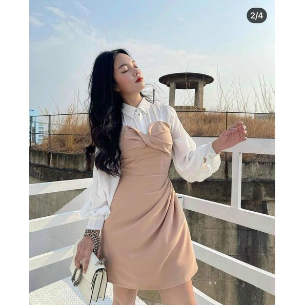 ĐẦM TRẮNG CỔ SƠ MI