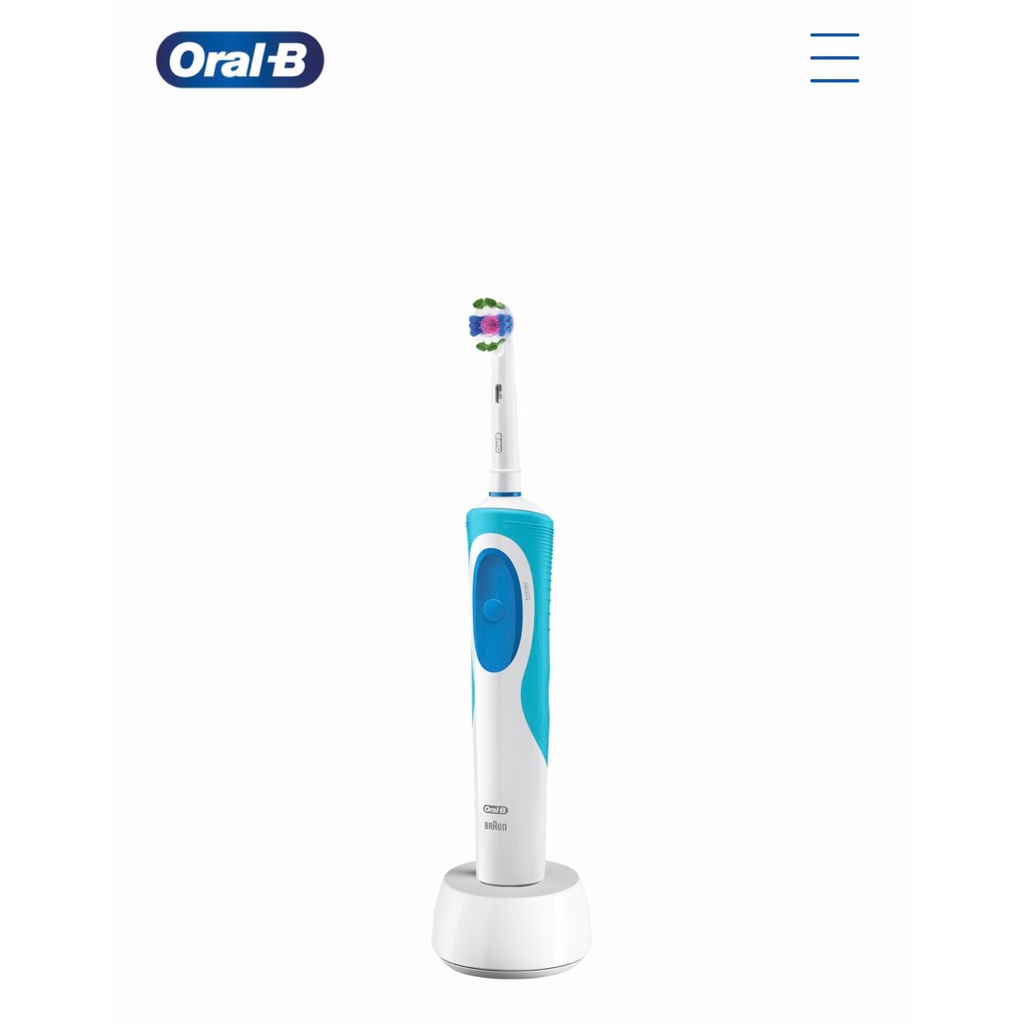 Bàn chải điện đánh răng tự động OralB Pro White (Bảo hành 3 tháng) (mẫu mới 2022) + Tặng kèm 1 nắp bảo vệ đầu bàn chải