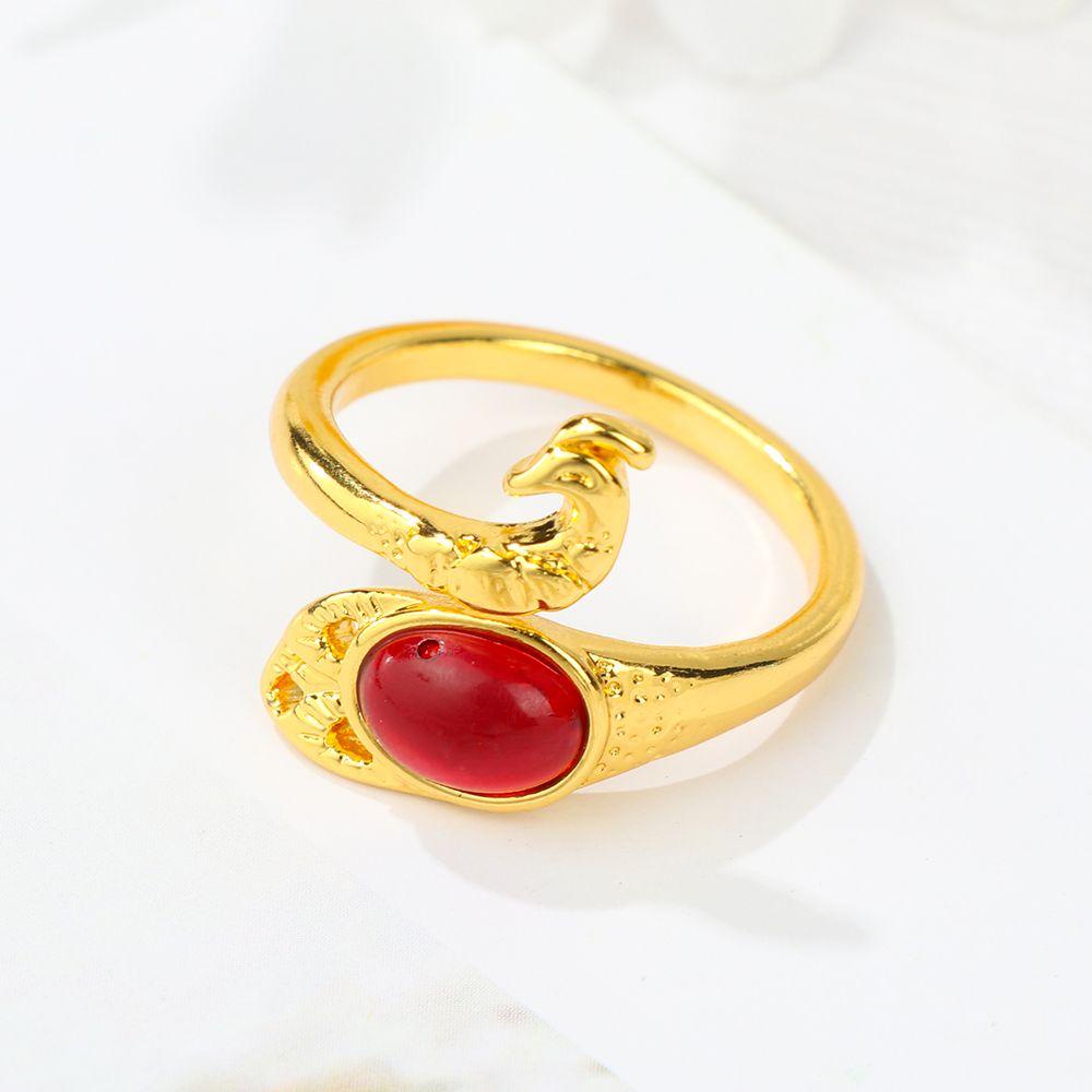 Nhẫn Đan Len Hình Chim Công Có Thể Điều Chỉnh Kích Cỡ
