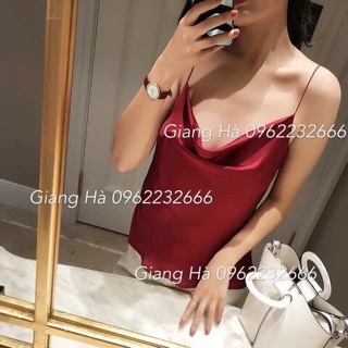 ÁO LỤA 2 DÂY CỔ ĐỔ HOTTREND ẢNH THẬT + Video