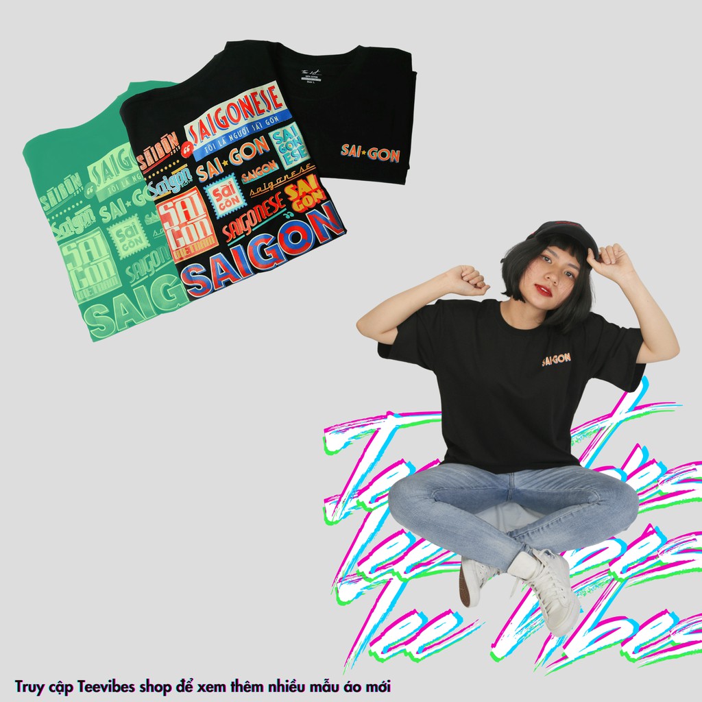 Áo Thun Unisex nam nữ TeeVibes phông tay lỡ form rộng tee oversize - saigonese TV003 | BigBuy360 - bigbuy360.vn