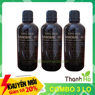 3 lọ Dung dịch NANOBAC - A68  trị nấm, vi khuẩn cao cấp - T67.2