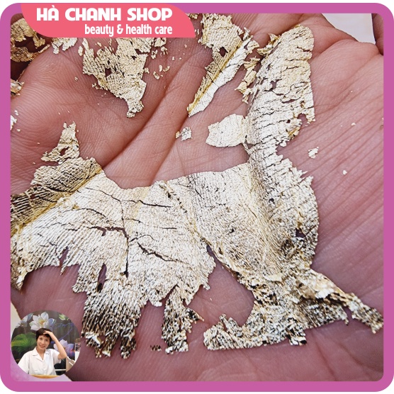 Mặt Nạ Vàng Lá 24K STYLE GOLD LEAF gói 10 Miếng Vàng Lá 24K Nguyên Chất Kích Thước 4.33 x 4.33cm Dưỡng Ẩm Làm Trắng Sáng
