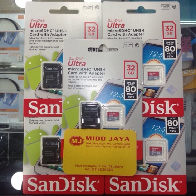 Thẻ Nhớ Sandisk Ultra Microsdhc 32gb 80mbps Class 10