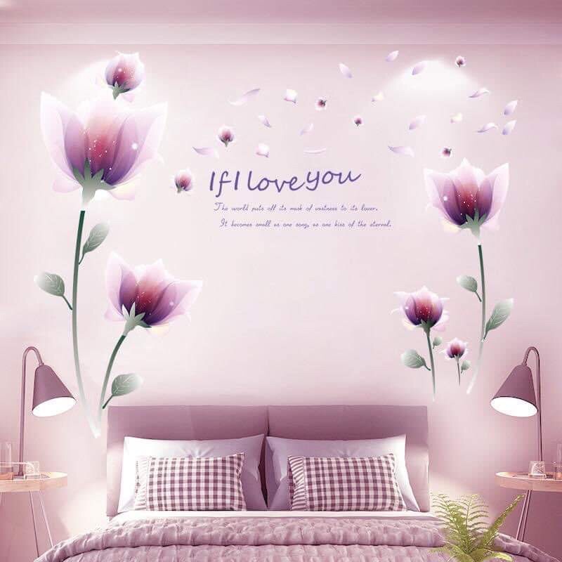 Tranh decal trang tri phòng ngủ