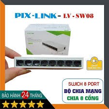 Switch Pix-Link LV-SW08  8-Port ( 100M )-Chính Hãng- Bảo Hành 24 Tháng