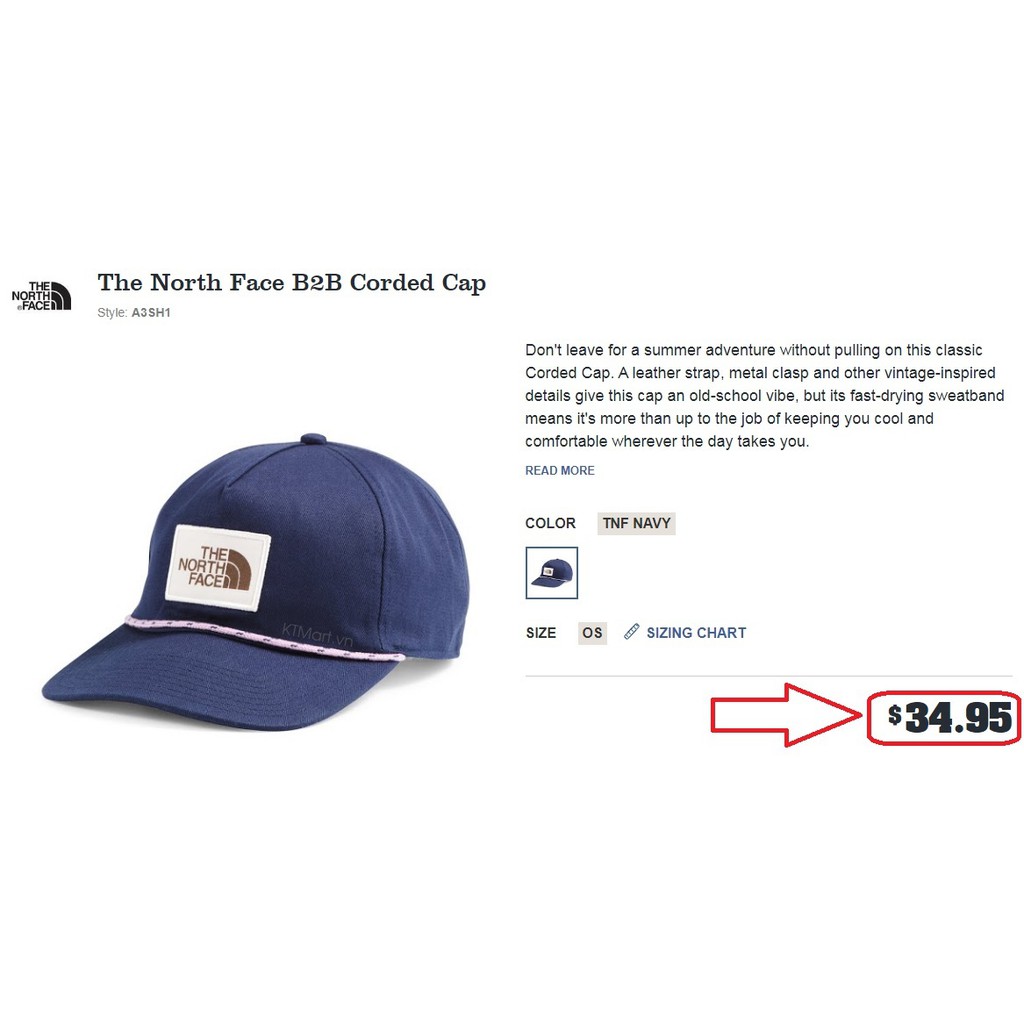 Mũ Snapback The North Face Berkeley Corded Cap NF0A3SH1 xanh dây hồng