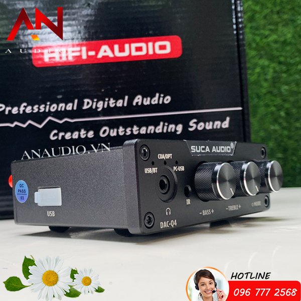 Bộ giải mã DAC Q4 Phiên bản 2022  - Đọc Trực Tiếp USB/ Bluetooth- Tặng ngay dây quang Liton