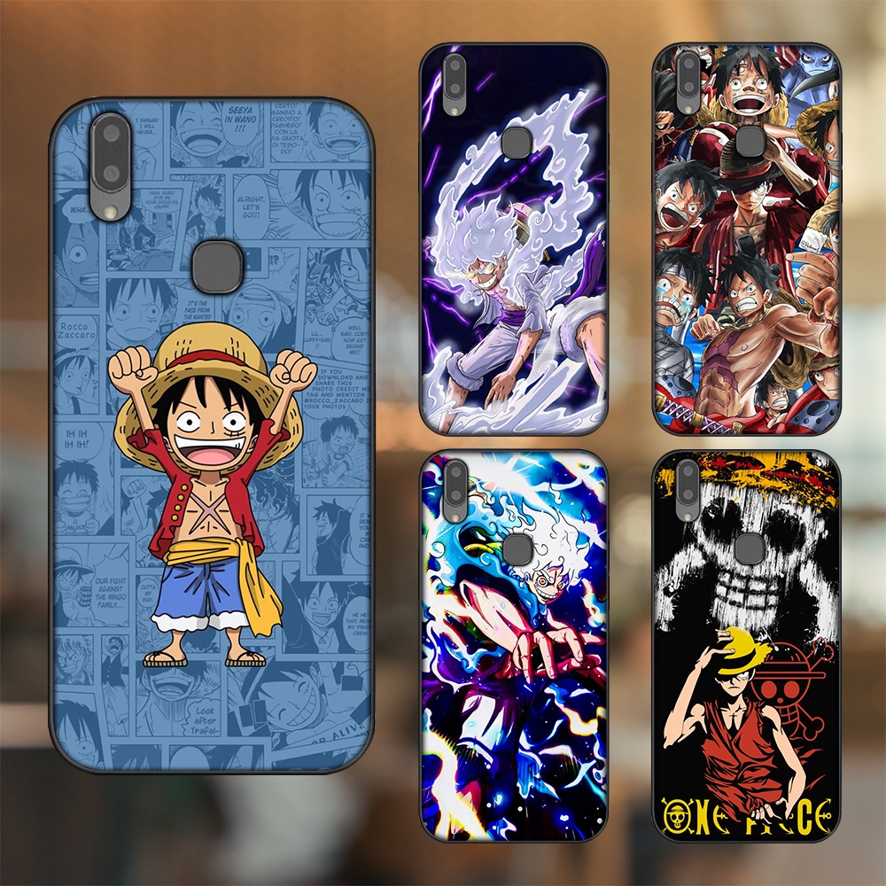 Ốp lưng Vivo V9, Y85, V11i viền đen in hình Luffy One Piece
