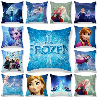 Vỏ gối sofa vải lanh in hình công chúa băng giá disney ốp