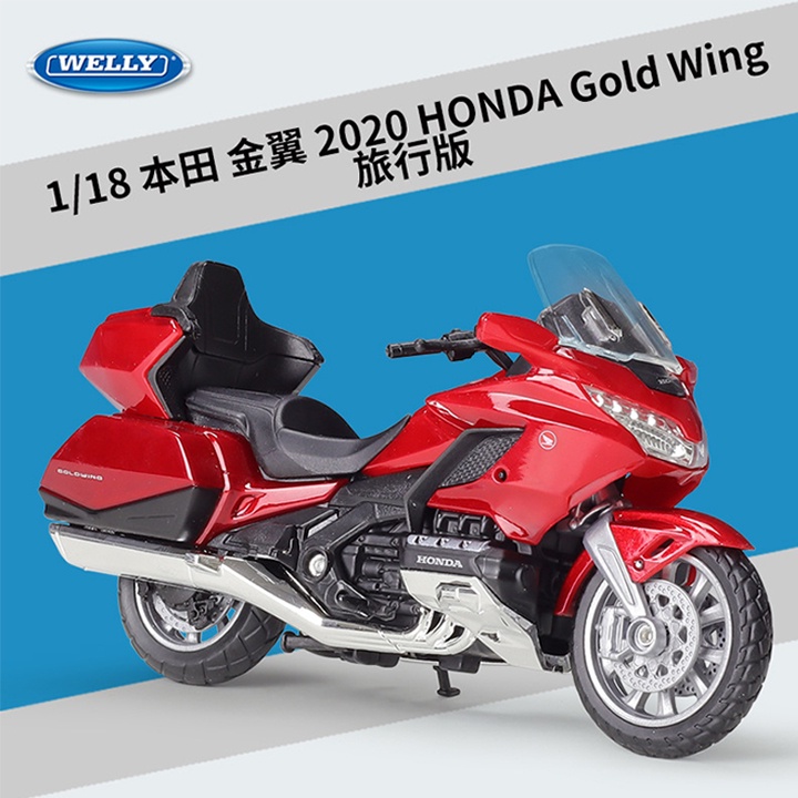 Mô hình xe moto Honda Goldwing 2020 tỉ lệ 1:18 WELLY