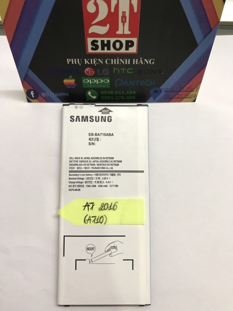 PIN GALAXY A7 2016 (A710) CHÍNH HÃNG, DUNG LƯỢNG 3300MAH, EB-BA710ABA