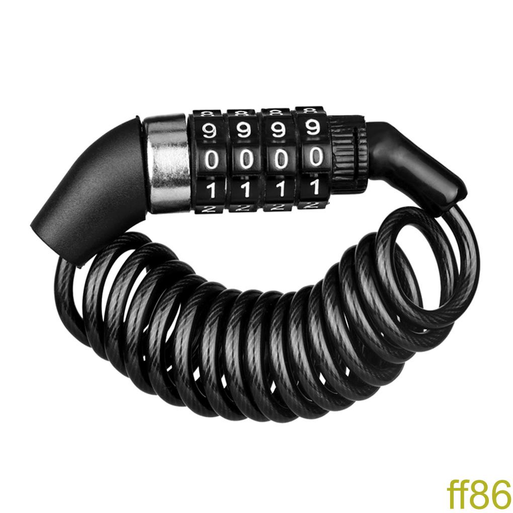 Dây Cáp Khóa Xe Đạp / Mũ Bảo Hiểm Mã Số Chống Trộm Tiện Dụng ff86