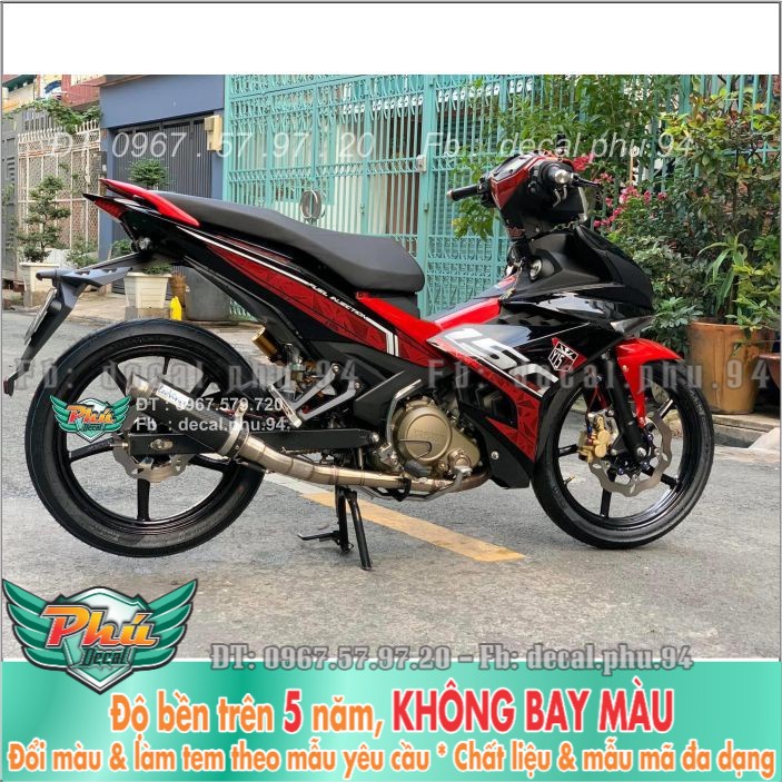Tem rời Exciter 150 Y15ZR đỏ đen (H)