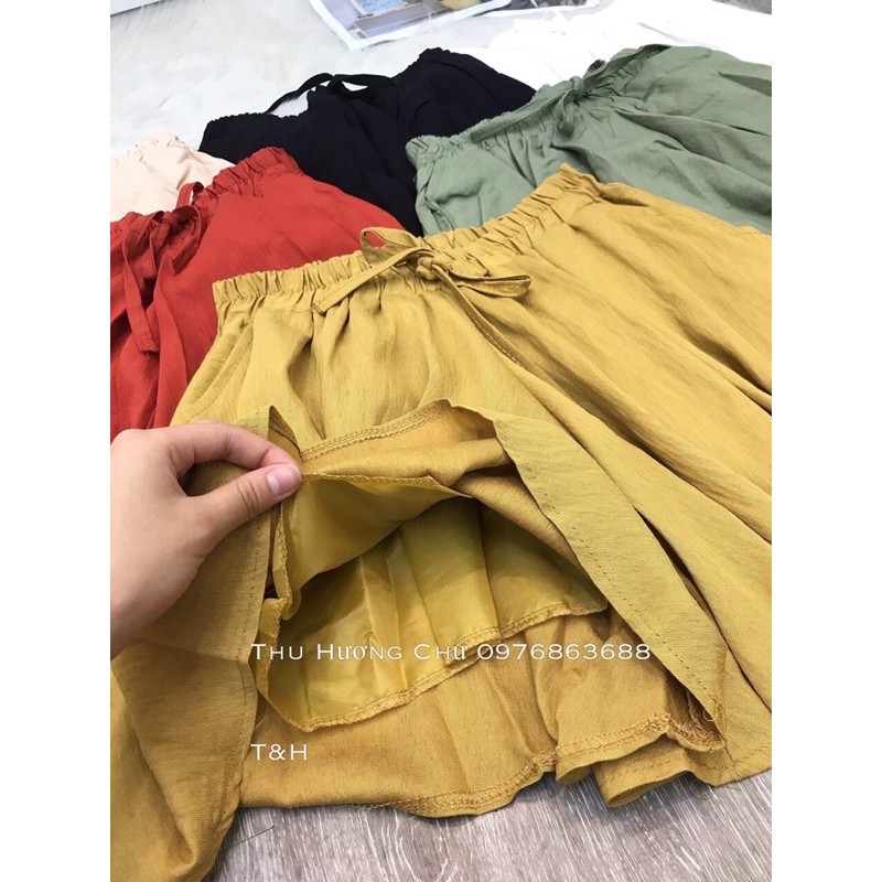 Quần váy lụa 2 lớp siêu bay