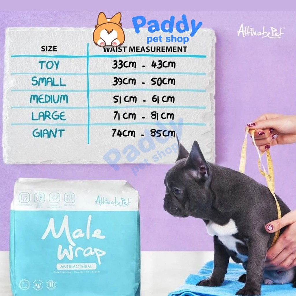 Tã Bỉm Cho Chó Đực Altimate Pet Male Wrap Diaper