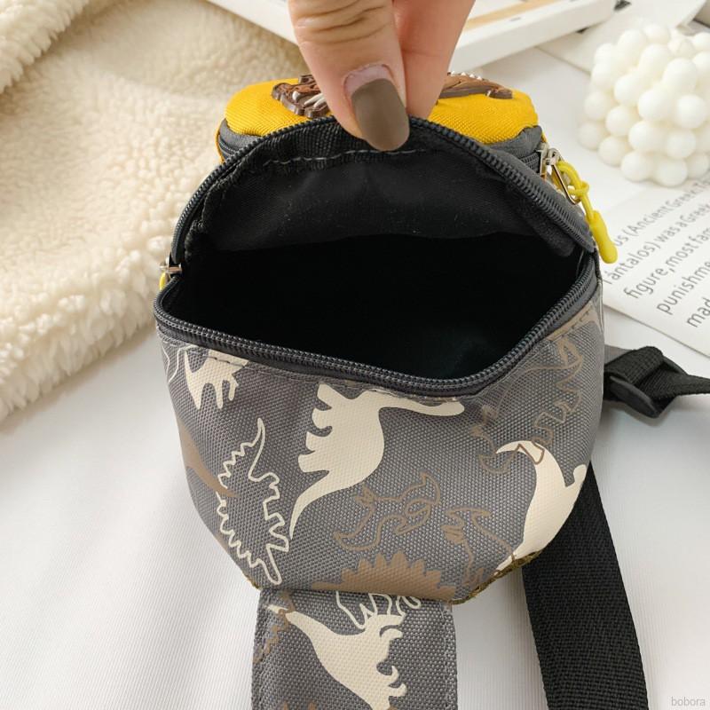 Túi Đeo Chéo In Hình Khủng Long Dễ Thương Cho Bé Gái 1-7 Tuổi