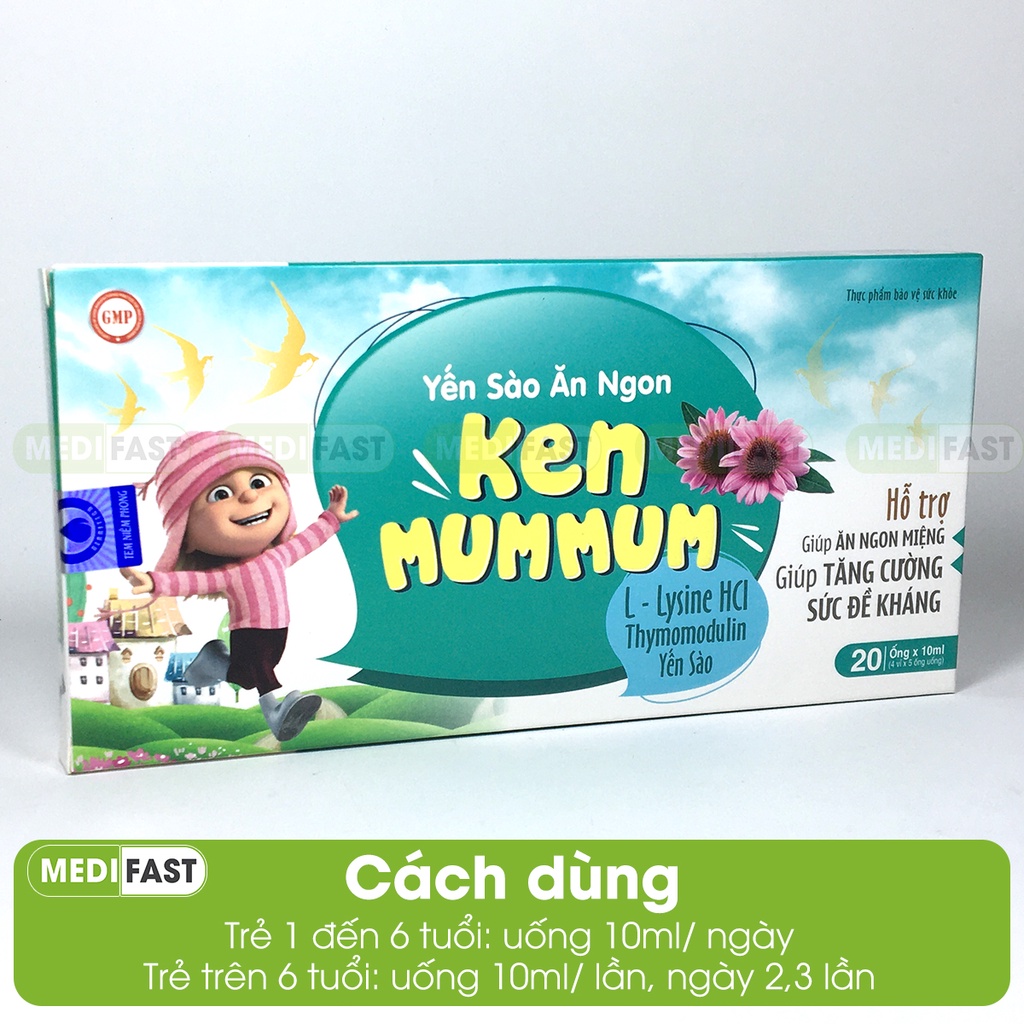 Yến sào ăn ngon giúp bé ăn ngon miệng, ngủ ngon không quấy khóc ban đêm, tăng đề kháng - Hộp 20 ống Yến xào