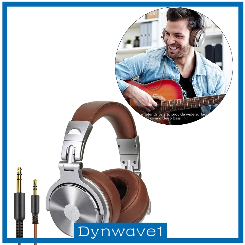 [DYNWAVE1] Over Ear Headphones Studio Monitor Mixing DJ Stereo Headsets Noise Reduction