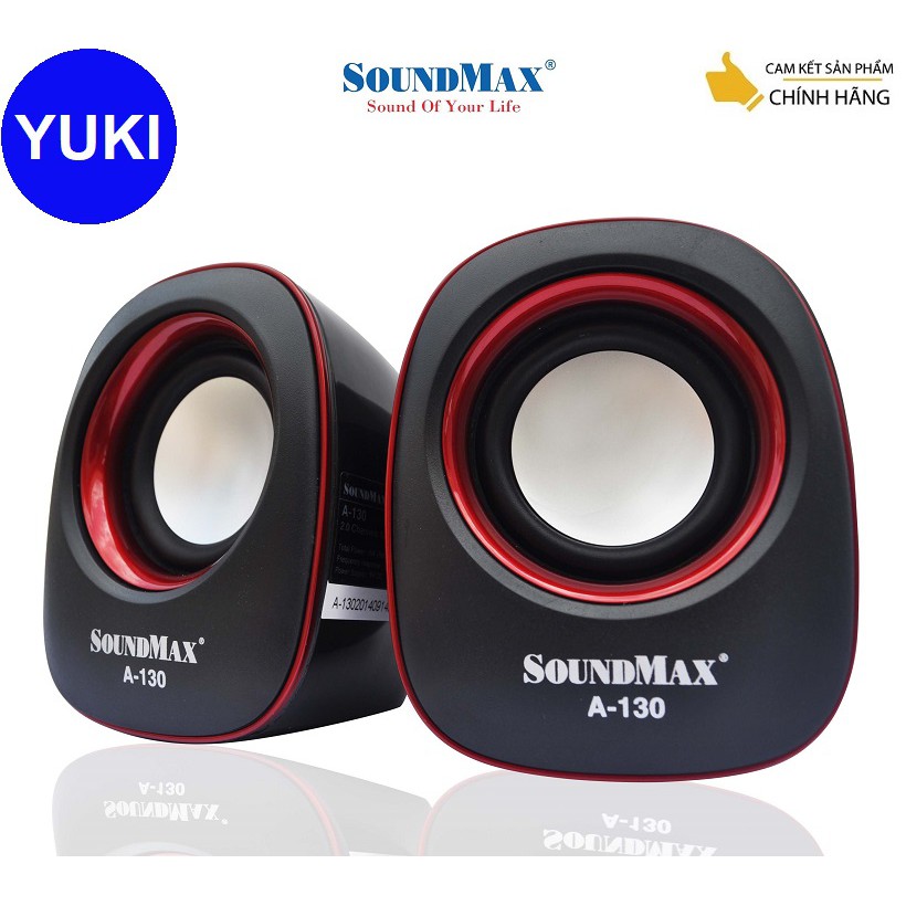 Loa vi tính SoundMax 2.0 A130 âm thanh mạnh mẻ YUKI phân phối Chính Hãng 100%_Bảo Hành 12 tháng