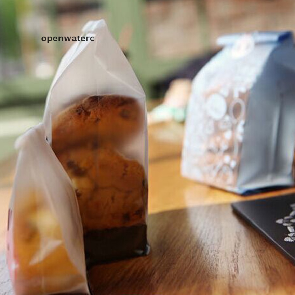 Bộ 50 Túi Nhựa Đựng Bánh Quy In Hình Chó Mèo Dễ Thương